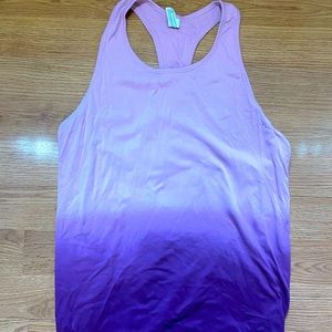 All In Motion workout tank purple ombré.